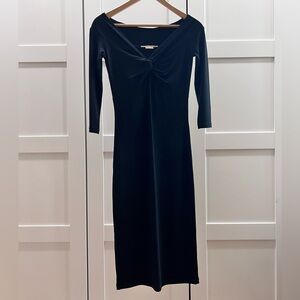 Michael Kors Black Fitted 3/4 Sleeve Dress (Womens)